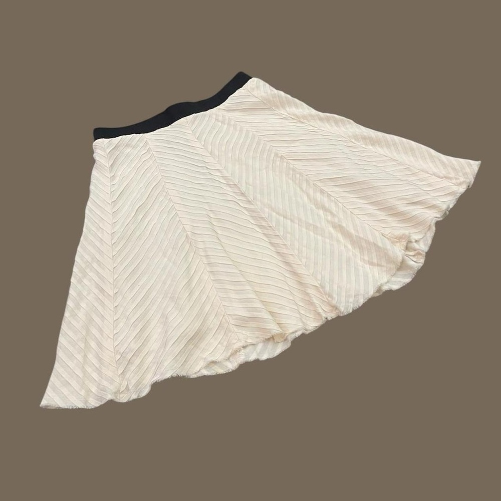 Mermaid core pleated chevron silk skirt